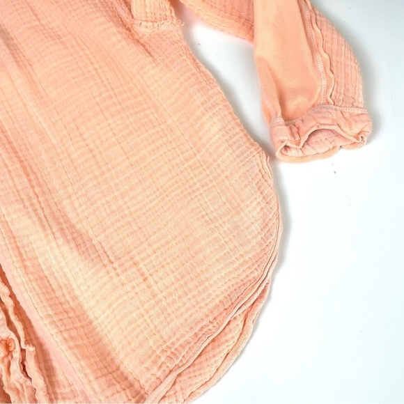 Out From Under Urban Outfitters Orange Button Down Top Large - Picture 9 of 11